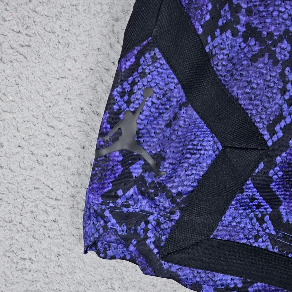 Jordan Shorts Mens Small Purple Snakeskin Diamond Basketball Athletic DH9081-555